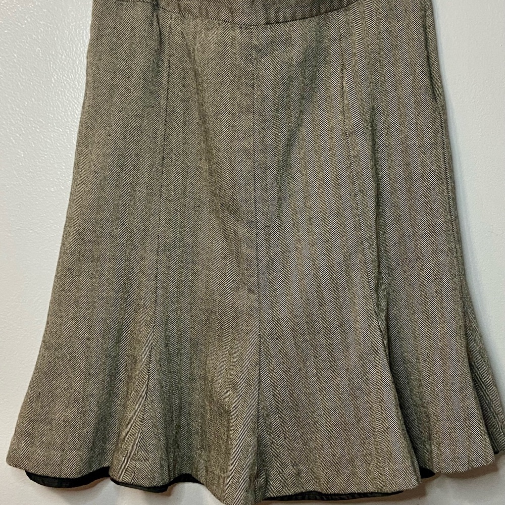 Chaps Black and White Wool‎ Blend Skirt